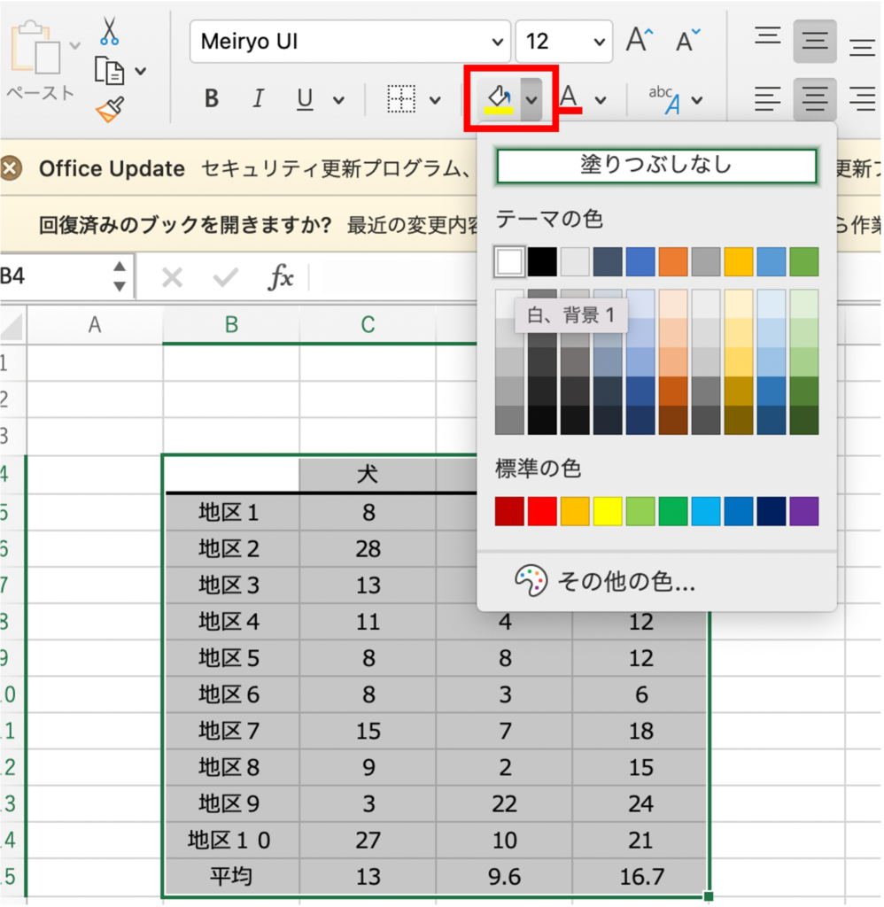 エクセルで論文用の図表を作成する方法〜表 version〜 | My Statistics Blog